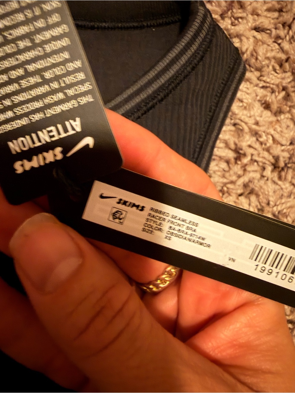 Nike SKIMS Ribbed Seamless Racer Front Bra - Picture 3 of 3